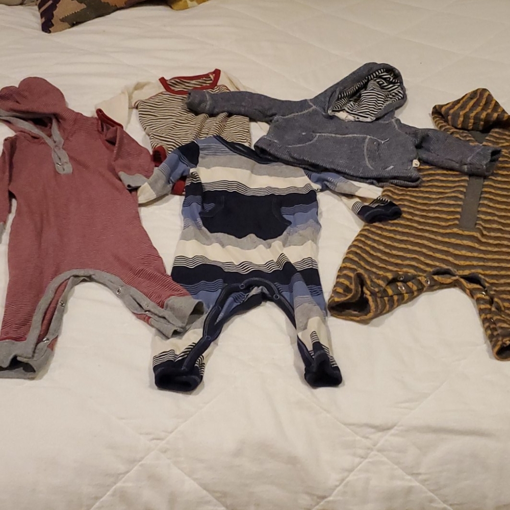 Lot of Burt's Bees baby clothes